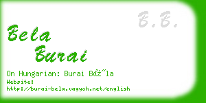 bela burai business card